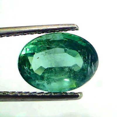 3.56 Ct GII Certified Untreated Natural Zambian Emerald Gemstone Panna AA