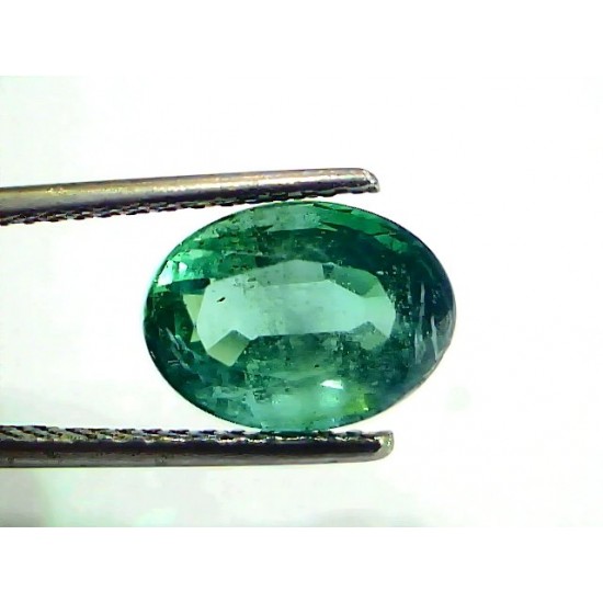 3.56 Ct GII Certified Untreated Natural Zambian Emerald Gemstone Panna AA