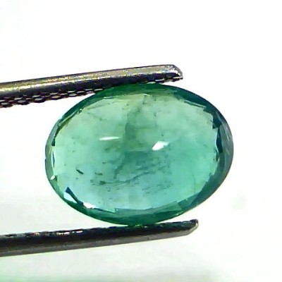 3.56 Ct GII Certified Untreated Natural Zambian Emerald Gemstone Panna AA
