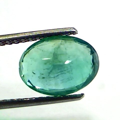 3.56 Ct GII Certified Untreated Natural Zambian Emerald Gemstone Panna AA