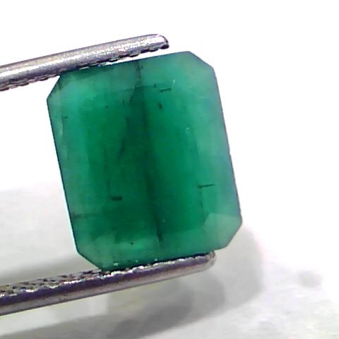 3.60 Ct Certified Untreated Natural Zambian Emerald Panna Gemstone