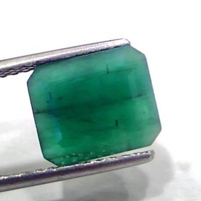 3.60 Ct Certified Untreated Natural Zambian Emerald Panna Gemstone