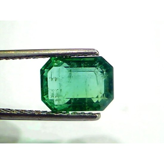 3.61 Ct GII Certified Untreated Natural Zambian Emerald Gemstone Panna AA