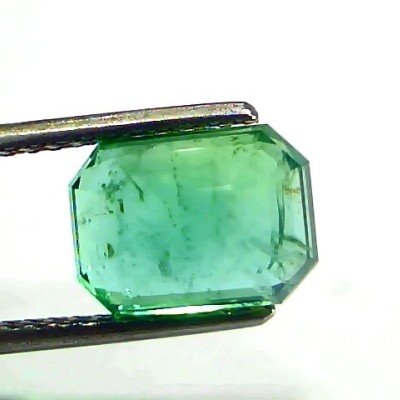 3.61 Ct GII Certified Untreated Natural Zambian Emerald Gemstone Panna AA