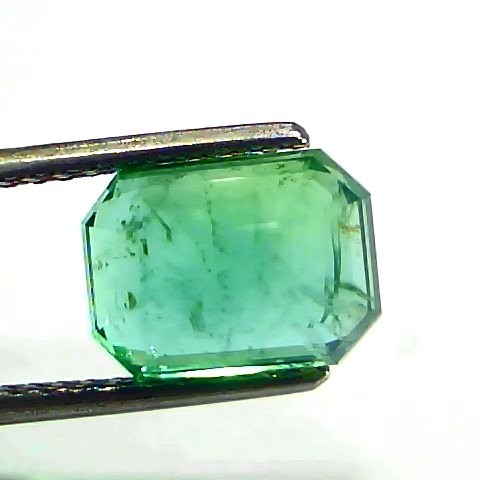 3.61 Ct GII Certified Untreated Natural Zambian Emerald Gemstone Panna AA