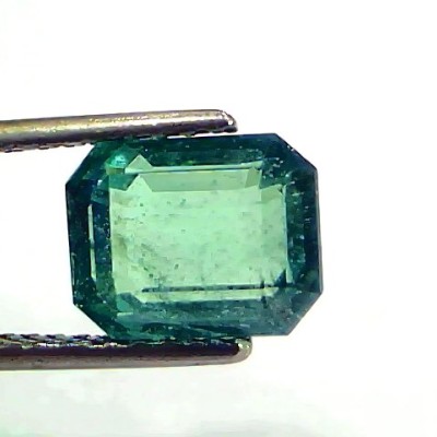 3.62 Ct GII Certified Untreated Natural Zambian Emerald Gemstone Panna AA