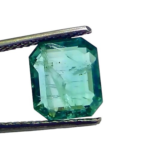 3.66 Ct GII Certified Untreated Natural Zambian Emerald Panna Gems 3.66 Ct GII Certified Untreated Natural Zambian Emerald Panna Gems