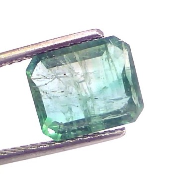 3.65 Ct Certified Untreated Natural Zambian Emerald Gemstone Panna