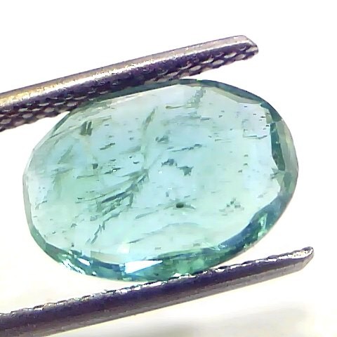 3.71 Ct GII Certified Untreated Natural Zambian Emerald Gemstones