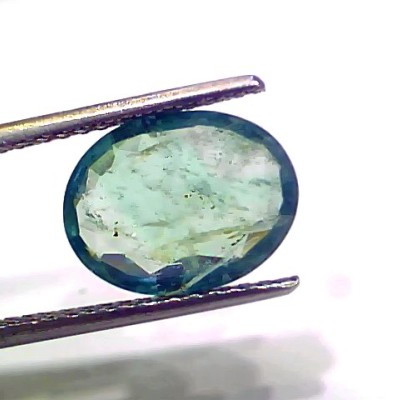 3.74 Ct GII Certified Untreated Natural Zambian Emerald Gemstone