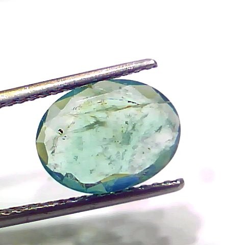 3.74 Ct GII Certified Untreated Natural Zambian Emerald Gemstone