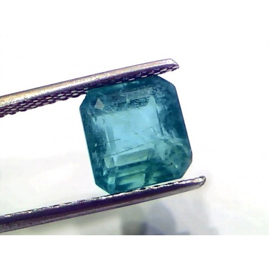 3.77 Ct Certified Untreated Natural Zambian Emerald Gemstone Panna
