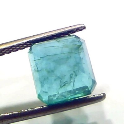3.77 Ct Certified Untreated Natural Zambian Emerald Gemstone Panna