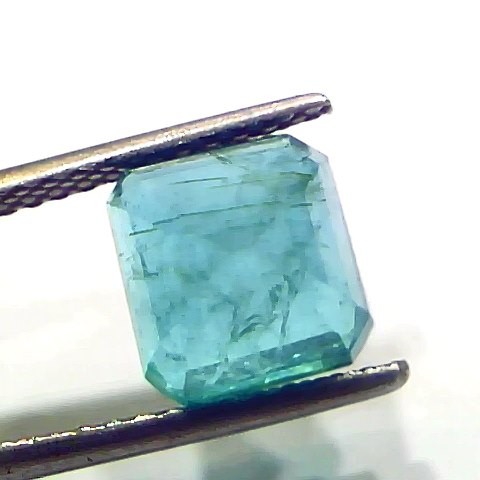 3.77 Ct Certified Untreated Natural Zambian Emerald Gemstone Panna