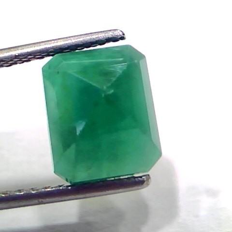 3.80 Ct Certified Untreated Natural Zambian Emerald Panna Gemstone