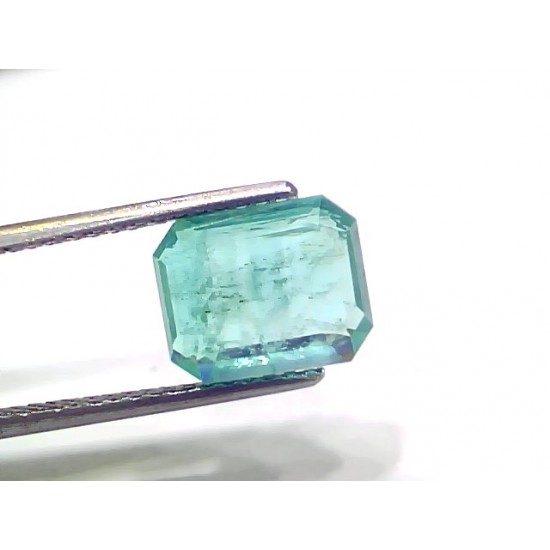 3.77 Ct GII Certified Untreated Natural Zambian Emerald Gemstone