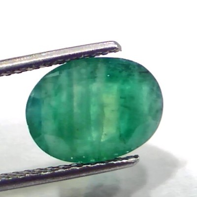 3.87 Ct Certified Untreated Natural Zambian Emerald Panna Gemstone