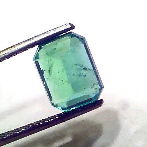 3.80 Ct GII Certified Untreated Natural Zambian Emerald Gemstone Panna AAA