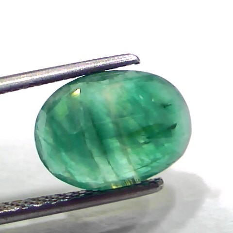 3.87 Ct Certified Untreated Natural Zambian Emerald Panna Gemstone
