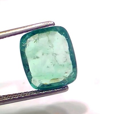 3.83 Ct GII Certified Untreated Natural Zambian Emerald Gemstone