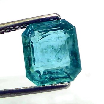 3.85 Ct IGI Certified Untreated Natural Zambian Emerald Gemstone