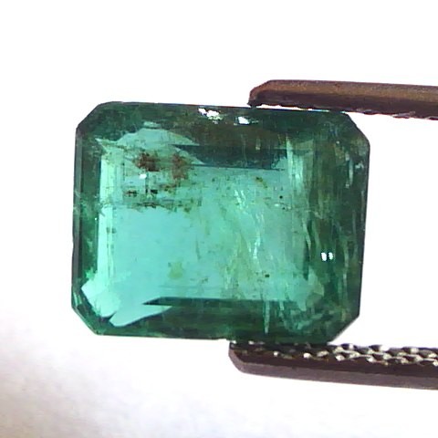 3.86 Ct Untreated Unheated Natural Zambian Emerald Gemstone A+++