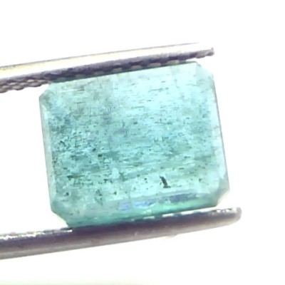 3.86 Ct Certified Untreated Natural Zambian Emerald Gemstone