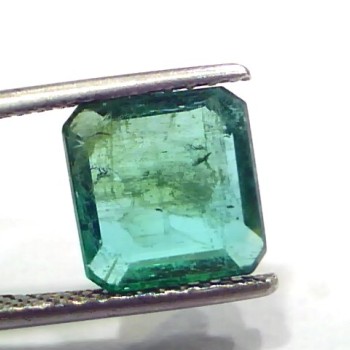 3.87 Ct GII Certified Untreated Natural Zambian Emerald Gemstone