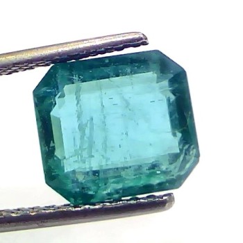 3.90 Ct GII Certified Untreated Natural Zambian Emerald Gemstone AAA