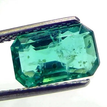 3.93 Ct GII Certified Untreated Natural Zambian Emerald Gemstone AAA