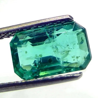 3.93 Ct GII Certified Untreated Natural Zambian Emerald Gemstone AAA