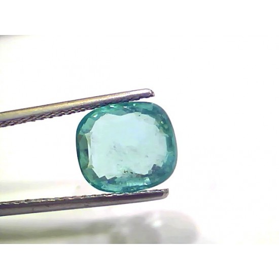 4.00 Ct GII Certified Untreated Natural Zambian Emerald Gemstone