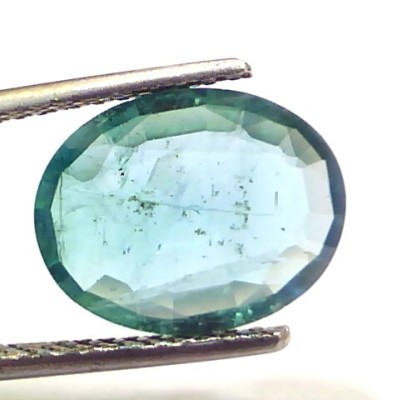 4.00 Ct GII Certified Untreated Natural Zambian Emerald Gemstone