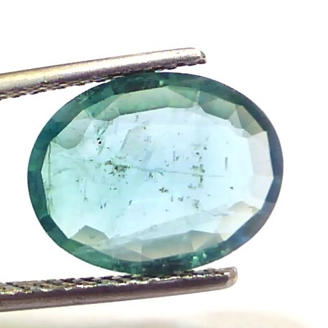 4.00 Ct GII Certified Untreated Natural Zambian Emerald Gemstone