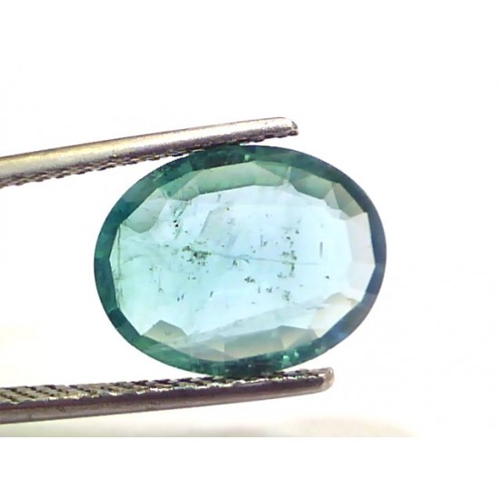 4.00 Ct GII Certified Untreated Natural Zambian Emerald Gemstone