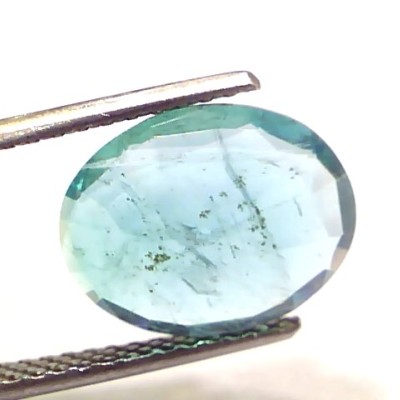 4.00 Ct GII Certified Untreated Natural Zambian Emerald Gemstone