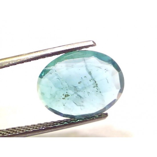 4.00 Ct GII Certified Untreated Natural Zambian Emerald Gemstone
