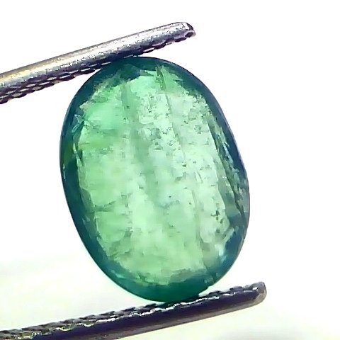 4.01 Ct Certified Untreated Natural Zambian Emerald Panna Gemstone