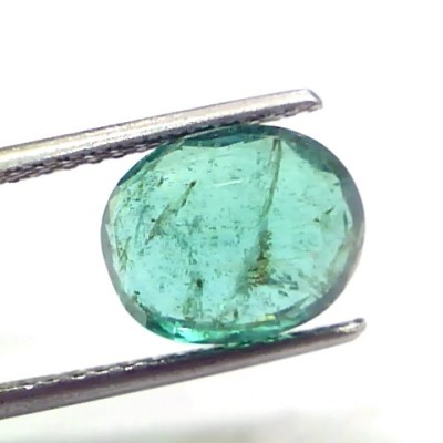 4.05 Ct GII Certified Untreated Natural Zambian Emerald Gemstone