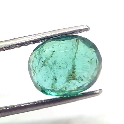 4.05 Ct GII Certified Untreated Natural Zambian Emerald Gemstone