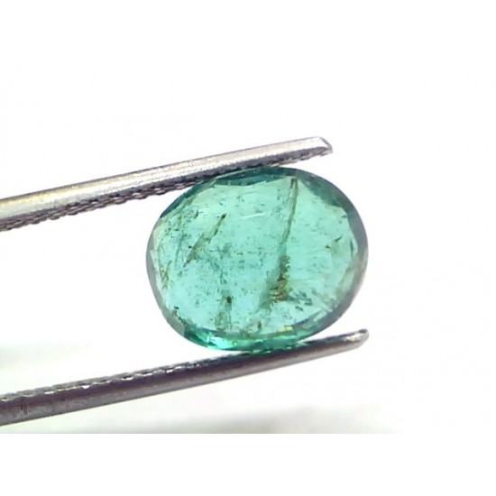4.05 Ct GII Certified Untreated Natural Zambian Emerald Gemstone