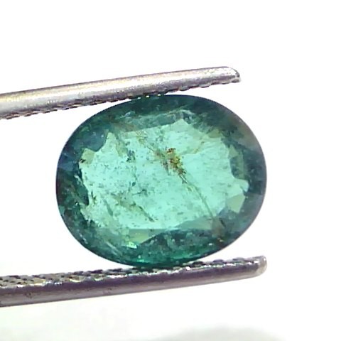 4.05 Ct GII Certified Untreated Natural Zambian Emerald Gemstone