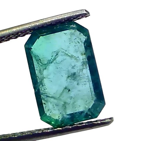 4.06 Ct GII Certified Untreated Natural Zambian Emerald Panna Gems 4.06 Ct GII Certified Untreated Natural Zambian Emerald Panna Gems