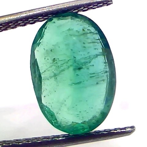 4.08 Ct GII Certified Untreated Natural Zambian Emerald Gemstone AAA