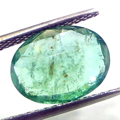 4.16 Ct Certified Untreated Natural Zambian Emerald Gemstone Panna