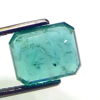 4.22 Ct GII Certified Untreated Natural Zambian Emerald Gemstone AAAAA