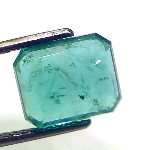 4.22 Ct GII Certified Untreated Natural Zambian Emerald Gemstone AAAAA