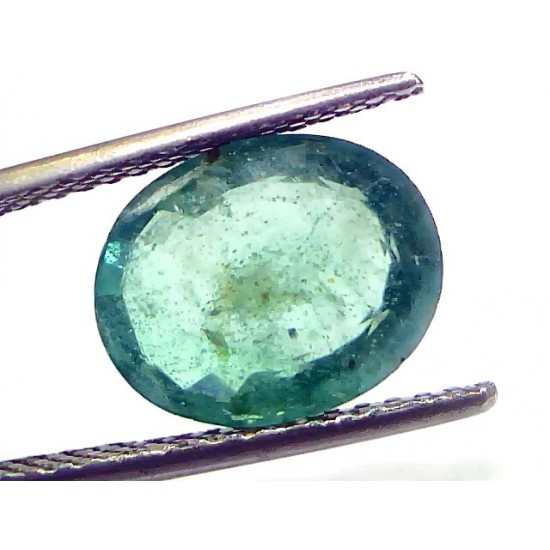 4.25 Ct Certified Untreated Natural Zambian Emerald Gemstone Panna