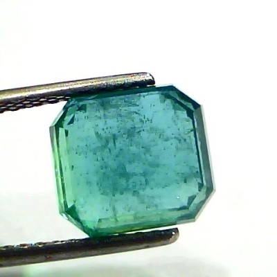 4.70 Ct GII Certified Untreated Natural Zambian Emerald Gemstone Panna AA