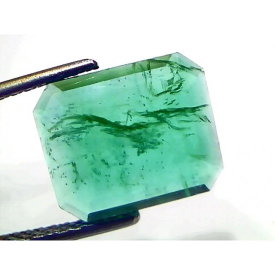 4.87 Ct GII Certified Untreated Natural Zambian Emerald Gemstones
